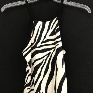 Y2K Zebra Print Top